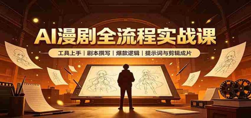 AI漫剧全流程实战课:工具上手、剧本撰写、爆款逻辑、提示词与剪辑成片-湘创网