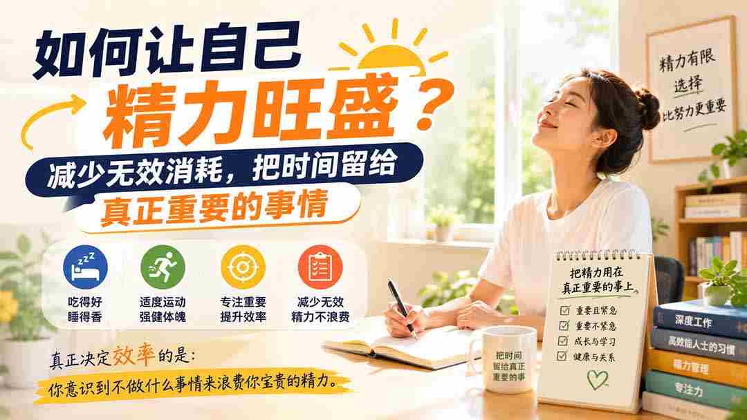 （20071期）付费文章：如何让自己精力旺盛？减少无效消耗，把时间留给真正重要的事情-湘创网