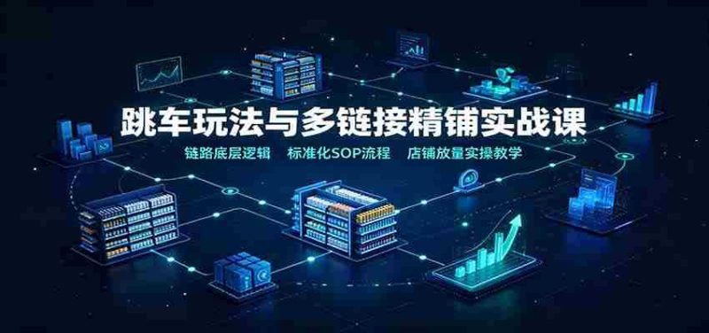 跳车玩法与多链接精铺实战课：链路底层逻辑，标准化SOP流程，店铺放量实操教学-湘创网