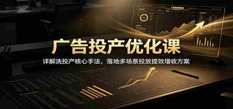 广告投产优化课：详解洗投产核心手法，落地多场景投放提效增收方案-湘创网