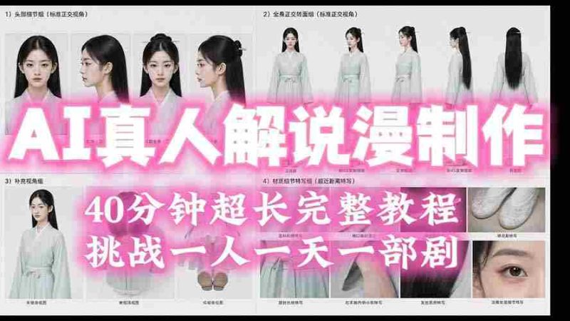 （19508期）2026AI真人解说漫剧制作40分钟超长完整教程：自动批量化制作，挑战一人一天一部剧！-湘创网