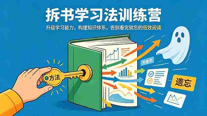 (18874期)拆书学习法训练营,升级学习能力,构建知识体系,,告别看完就忘的低效阅读-湘创网