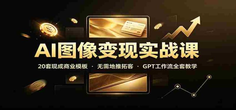 AI图像变现实战课:20套现成商业模板,无需地推拓客,GPT工作流全套教学-湘创网