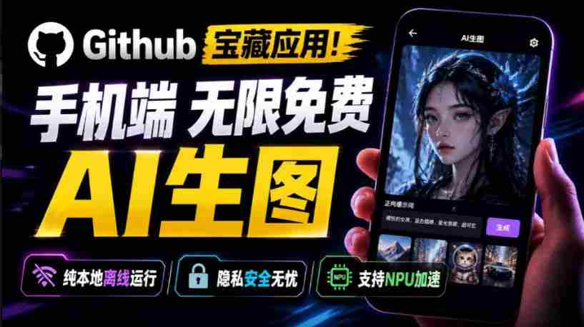 Github宝藏应用！手机端无限免费AI生图，纯本地离线运行，支持NPU加速斩获3.1k stars，local-dream-湘创网