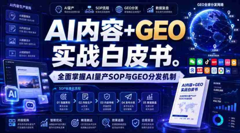 AI内容+GEO实战白皮书,全面掌握AI量产SOP与GEO分发机制【文档】-湘创网