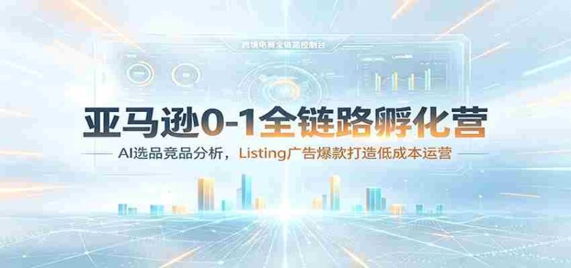 亚马逊0-1全链路孵化营:AI选品竞品分析,Listing广告爆款打造低成本运营-湘创网