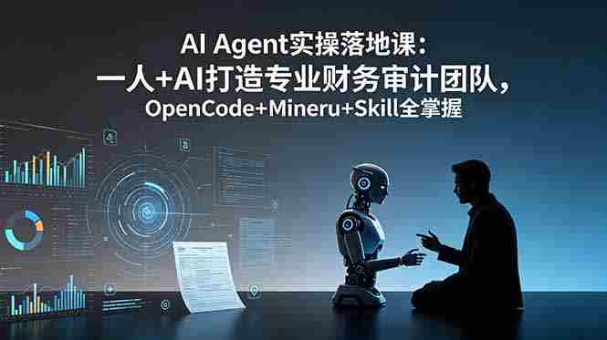 （19037期）AI Agent实操落地课：一人+AI打造专业财务审计团队，OpenCode+Mineru+Skill全掌握-湘创网