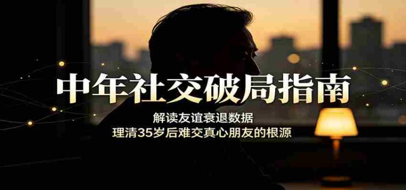 中年社交破局指南:解读友谊衰退数据,理清35岁后难交真心朋友的根源-湘创网