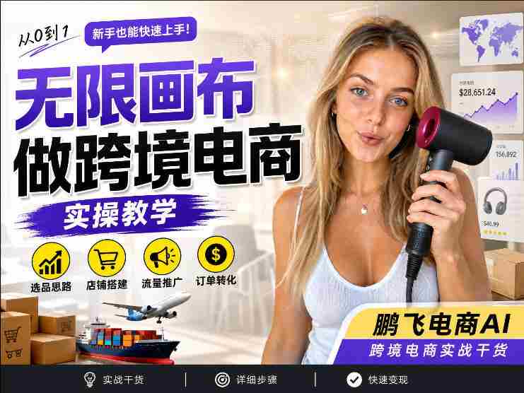 【跨境电商必备】AI无线画布制作商品宣传视频，四步搞定，无线画布工作流，操作简单好上手-湘创网