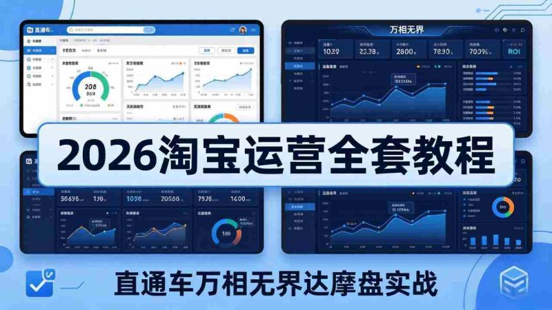 (19288期)2026淘宝运营全套教程(更新7月),直通车万相无界达摩盘实战,从基础到进阶提升流量转化-湘创网