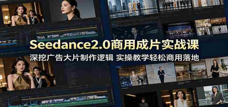 Seedance2.0商用成片实战课:深挖广告大片制作逻辑,实操教学轻松商用落地-湘创网