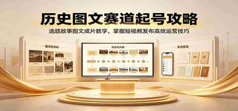 历史图文赛道起号攻略:选题故事图文成片教学,掌握短视频发布高效运营技巧-湘创网