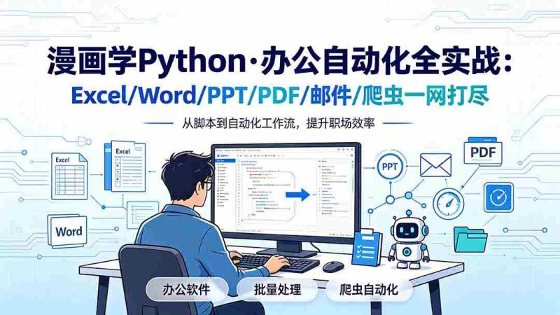 (19270期)漫画学Python·办公自动化全实战:Excel/Word/PPT/PDF/邮件/爬虫一网打尽-湘创网