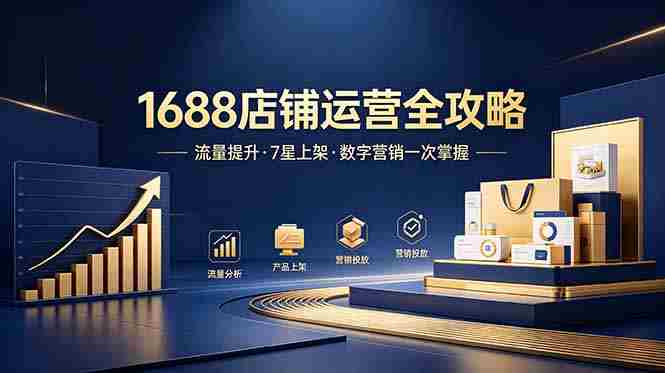 （18976期）1688店铺没流量？产品上架不到7星？数字营销不会投？全套运营技能一次学(更新6月）-湘创网