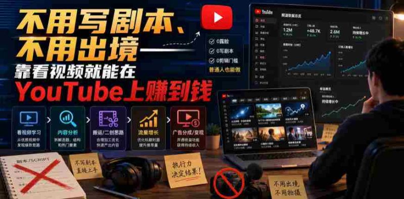 不用写剧本、不用出境——靠看视频就能在YouTube上賺到钱【原创双语字幕】-湘创网