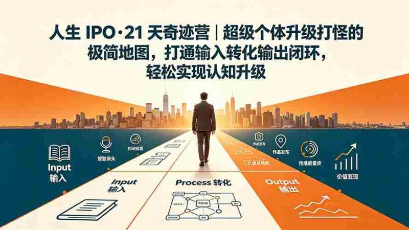 (19532期)人生 IPO-21 天奇迹营|超级个体升级打怪的极简地图,打通输入转化输出闭环,轻松实现认知升级-湘创网