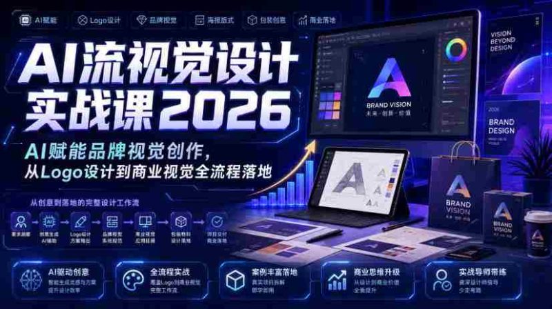 AI流视觉设计实战课2026:AI赋能品牌视觉创作,从Logo设计到商业视觉全流程落地-湘创网