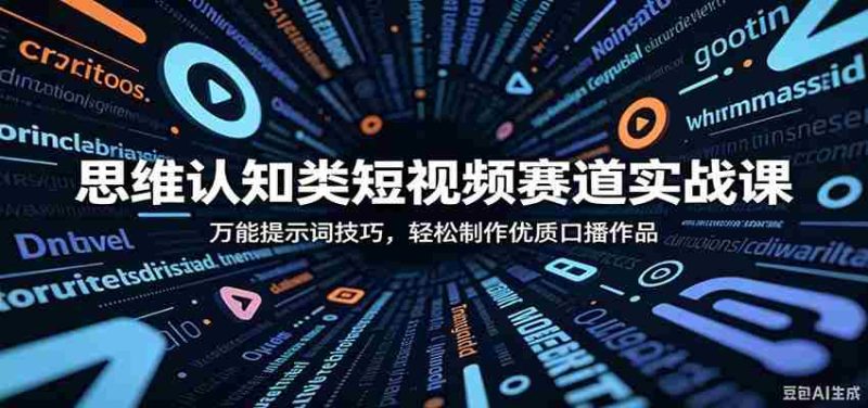 思维认知类短视频赛道实战课:万能提示词技巧,轻松制作优质口播作品-湘创网
