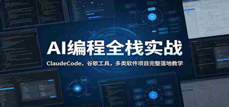 AI编程全栈实战:ClaudeCode、谷歌工具,多类软件项目完整落地教学-湘创网