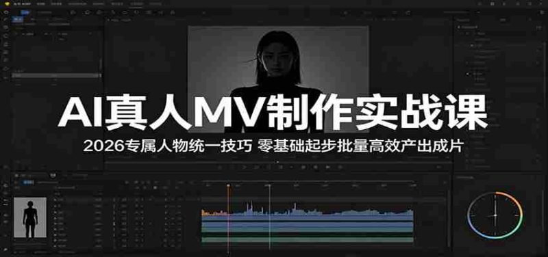 AI真人MV制作实战课：2026专属人物统一技巧，零基础起步批量高效产出成片-湘创网