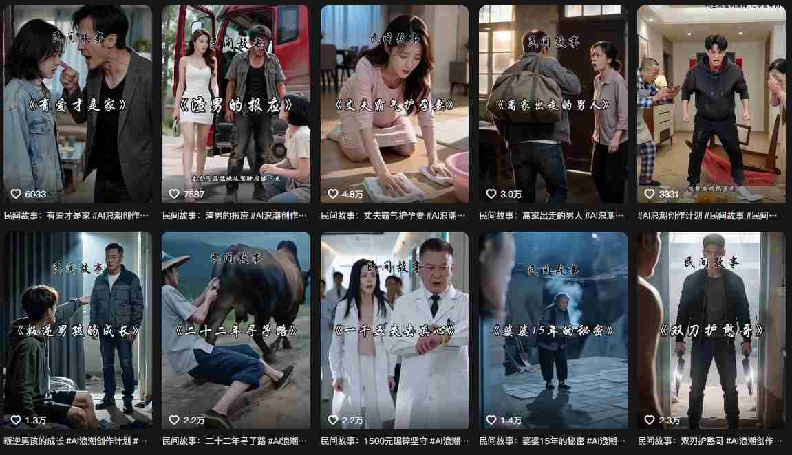 抖音93W粉丝博主老朱故事会亲授AI都市故事短视频教学，从选题到成片的全过程，小白也能够快速起号涨粉接广告变现