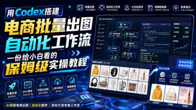 用Codex搭建电商批量出图自动化工作流,一份给小白看的保姆级实操教程【文档】