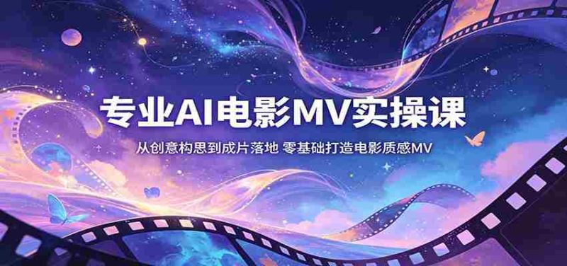 专业AI电影MV实操课:从创意构思到成片落地,零基础打造电影质感MV-湘创网