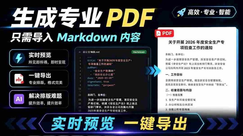 (19224期)只需导入 Markdown 内容,实时预览一键导出专业 PDF!轻松解决AI生成内容排版问题 Presto-湘创网