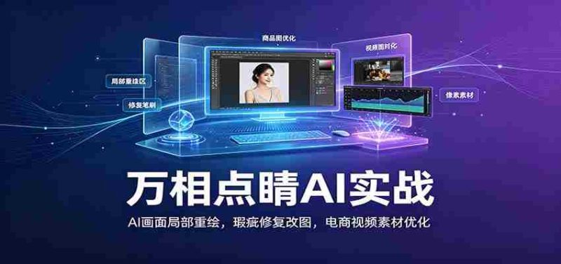 万相点睛AI实战：AI画面局部重绘，瑕疵修复改图，电商视频素材优化-湘创网
