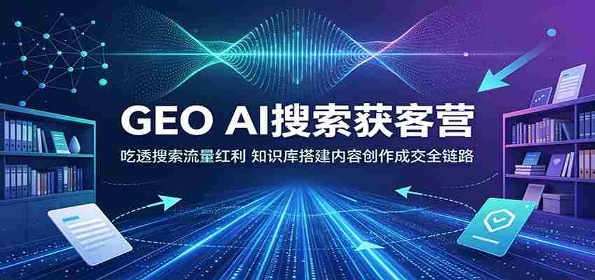 GEO AI搜索获客营：吃透搜索流量红利，知识库搭建内容创作成交全链路-湘创网