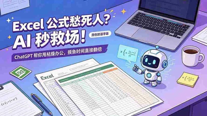 (19487期)Excel 公式愁死人?AI 秒救场!ChatGPT 帮你甩枯燥办公,摸鱼时间直接翻倍【原创双语字幕】-湘创网