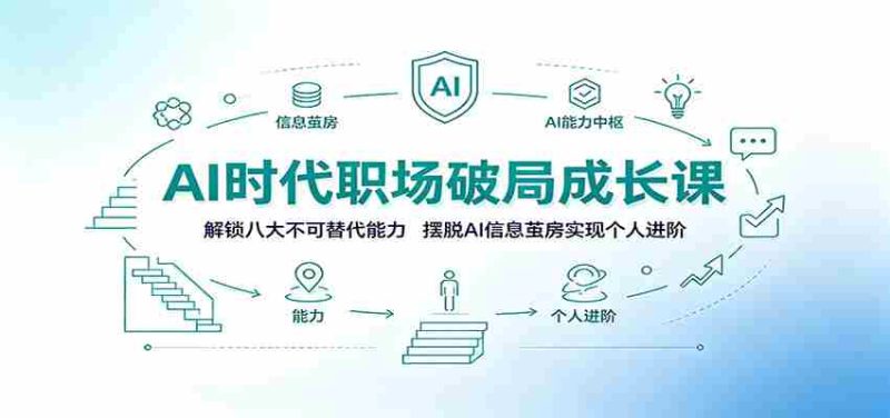 AI时代职场破局成长课:解锁八大不可替代能力,摆脱AI信息茧房实现个人进阶-湘创网