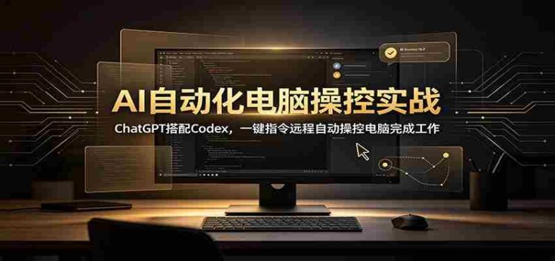 AI自动化电脑操控实战：ChatGPT搭配Codex，一键指令远程自动操控电脑完成工作-湘创网
