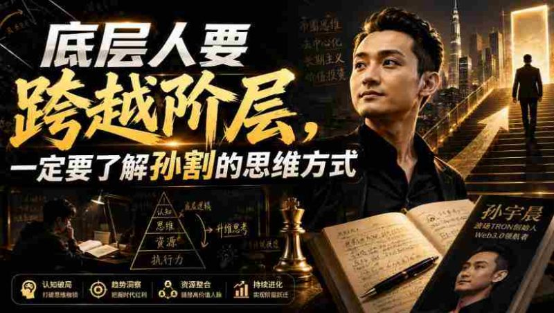 付费文章:底层人要跨越阶层,一定要了解孙割的思维方式-湘创网
