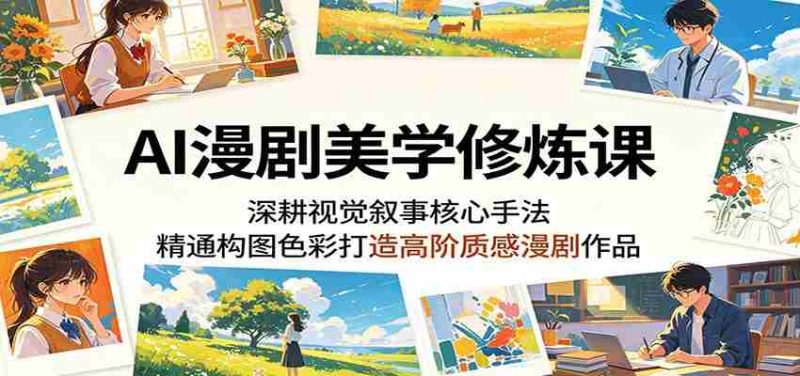 AI漫剧美学修炼课:深耕视觉叙事核心手法,精通构图色彩打造高阶质感漫剧作品-湘创网