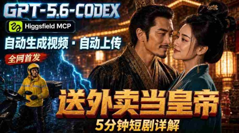 (19540期)GPT-5.6 Codex+Higgsfield MCP:一条指令生成5分钟短剧并自动上传YouTube(油管)-湘创网