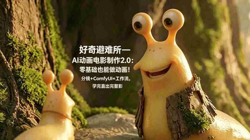 (18924期)好奇避难所—AI动画电影制作2.0:零基础也能做动画!分镜+ComfyUI+工作流,学完直出完整影片-湘创网