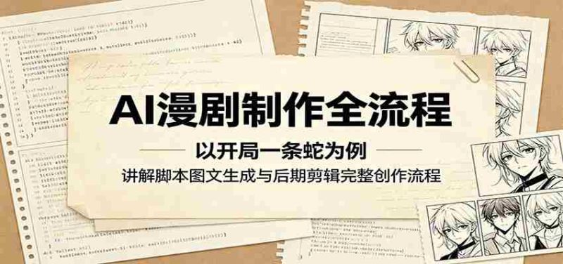 AI漫剧制作全流程：以开局一条蛇为例，讲解脚本图文生成与后期剪辑完整创作流程-湘创网