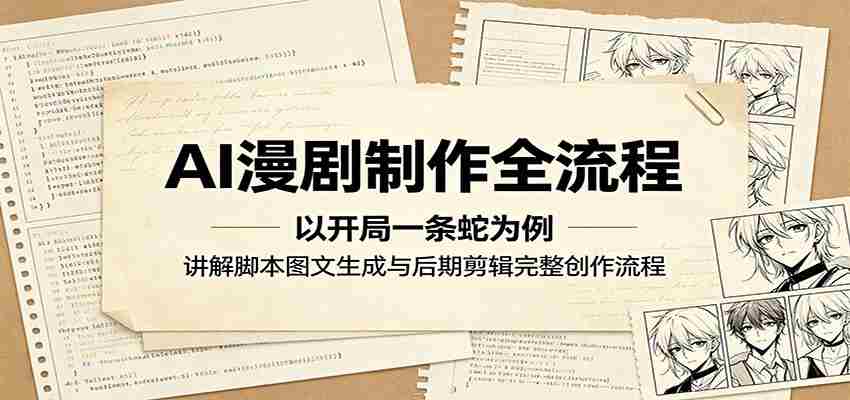 AI漫剧制作全流程：以开局一条蛇为例，讲解脚本图文生成与后期剪辑完整创作流程-湘创网