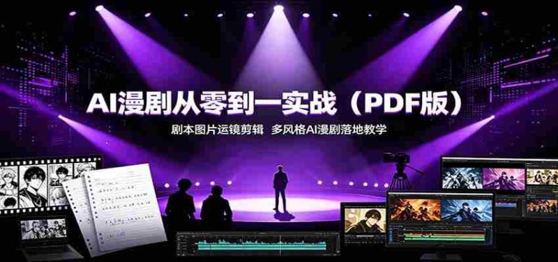 AI漫剧从零到一实战（PDF版）：剧本图片运镜剪辑，多风格AI漫剧落地教学-湘创网