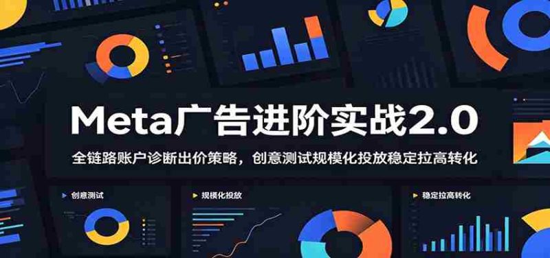 Meta广告进阶实战2.0:全链路账户诊断出价策略,创意测试规模化投放稳定拉高转化-湘创网