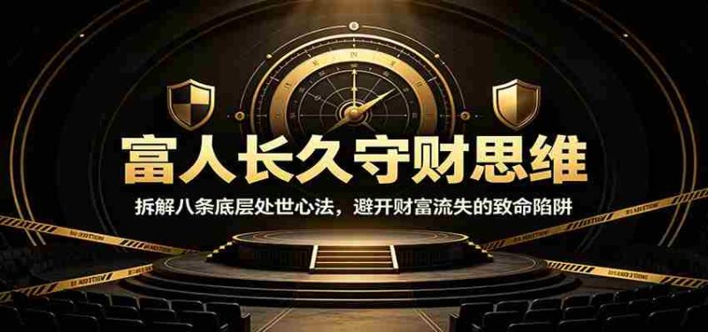 富人长久守财思维:拆解八条底层处世心法,避开财富流失的致命陷阱-湘创网