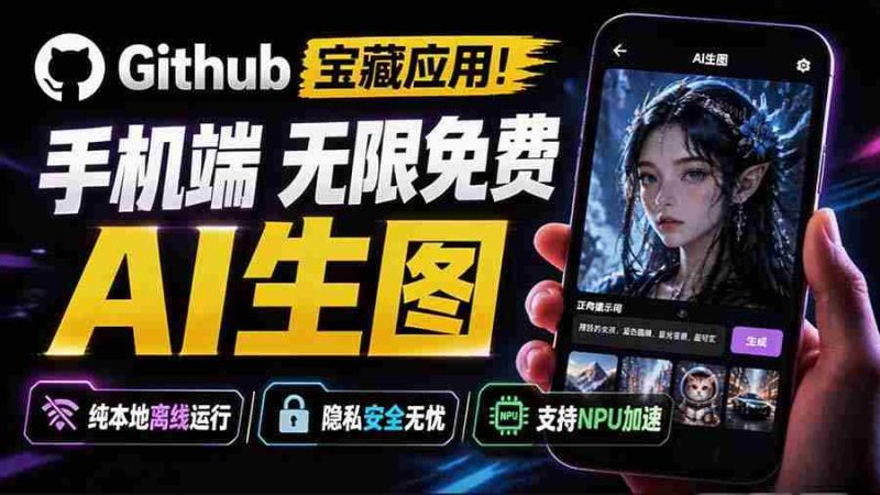 (19681期)Github宝藏应用!手机端无限免费AI 生图,纯本地离线运行,支持NPU加速 斩获3.1k stars,local-dream-湘创网