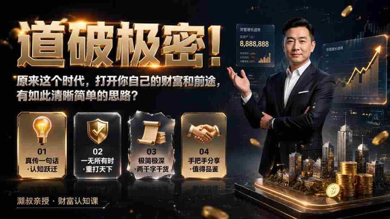 (19661期)付费文章:道破极密!原来这个时代,打开你自己的财富和前途,有如此清晰简单的思路?-湘创网