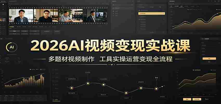 2026AI视频变现实战课：多题材视频制作，工具实操运营变现全流程-湘创网