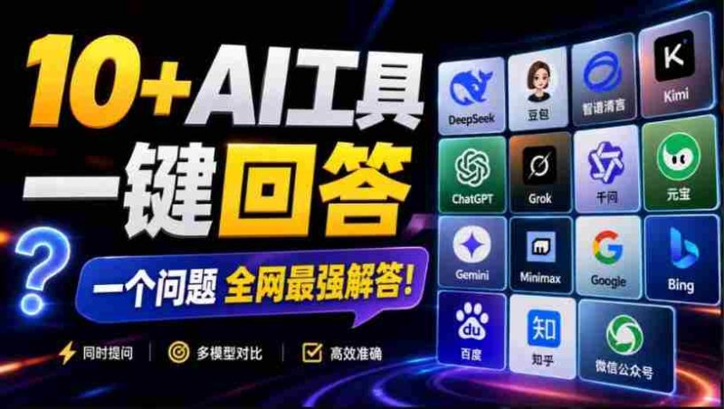 这款浏览器插件可以封神了!只需提出问题,一次性调用数10+AI引擎排队回答,效率提升10倍+全提问-湘创网