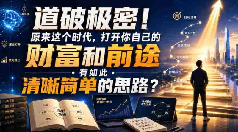 公众号灏泽异谈付费文：道破极密！原来这个时代，打开你自己的财富和前途，有如此清晰简单的思路？！-湘创网