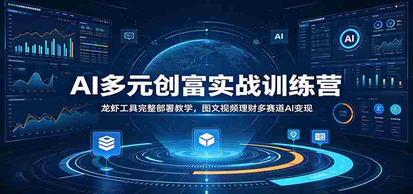 AI多元创富实战训练营：龙虾工具完整部署教学，图文视频理财多赛道AI变现-湘创网