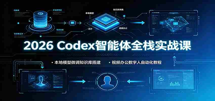 2026 Codex智能体全栈实战课：本地模型微调知识库搭建，视频办公数字人自动化教程-湘创网