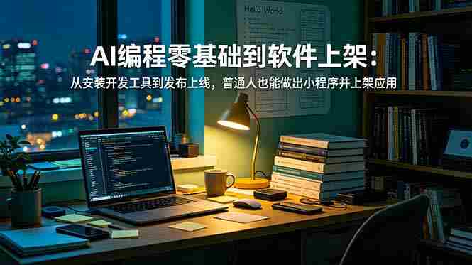(19109期)AI编程零基础到软件上架:从安装开发工具到发布上线,普通人也能做出小程序并上架应用商店-湘创网